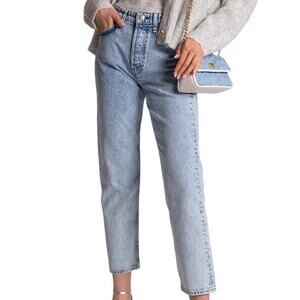 Rag & Bone NWT Maya High Rise Ankle Slim Jeans in Belmar Size 27 Acid Wash BLue